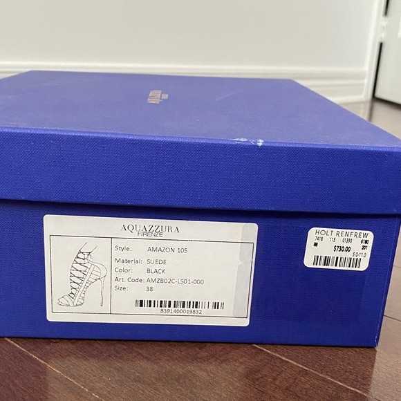 Aquazurra Black Suede “Amazon 105” Heels - Picture 12 of 12